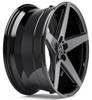 Inovit Wheels 20x10 Inovit Rotor Satin Black Machined & Ball Cut Milled w/ Dark Tint  5x120 40mm 
