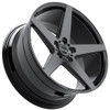 Inovit Wheels 22x10.5 Inovit Rotor Satin Black Machined & Ball Cut Milled w/ Dark Tint 5x4.5/114.3 40mm 