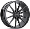 Inovit Wheels 24x10 Inovit Frixion 6 Satin Black Machined & Ball Cut Milled w/ Dark Tint 6x135 25mm 
