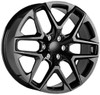 OE Concept Wheels 20x9 OE Concepts Replica 2022 GMC Sierra Snowflake Gloss Black G23 6x5.5/139.7 28mm 