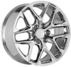 OE Concept Wheels 20x9 OE Concepts Replica 2022 GMC Sierra Snowflake Chrome G23 6x5.5/139.7 28mm 