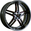 Marquee Wheels (Black Friday Sale) 20x10.5 Marquee M5329 Gloss Black w/ Red Milled 5x120 38mm 