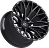 TIS Off-Road Wheels 20X12 TIS Off-Road 566BM Gloss Black Milled (* May Require Trimming) 8x6.5/165 -44mm 