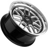 Ridler Wheels 20x10 Ridler 610 Gloss Black Milled w/ Polished Lip 5x4.5/114.3 0mm 
