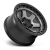 Fuel Off-Road Wheels 17x9 Fuel Off-Road Block Matte Gunmetal w/ Black Ring D752 6x120 1mm 