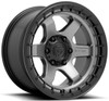 Fuel Off-Road Wheels 17x9 Fuel Off-Road Block Matte Gunmetal w/ Black Ring D752 6x120 1mm 
