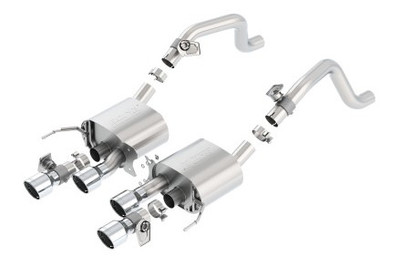 Borla 14-15 Chevy Corvette C7 6.2L RWD w/AFM &NPP S-Type Dual Round Rolled Center Rear Exit Exhaust 11855