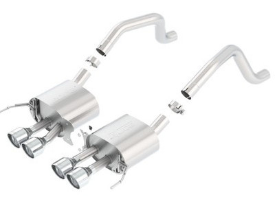 Borla 2014 Chevy Corvette C7 ZO6 S/C w/o AFM w/o NPP S-Type Rear Section Exhaust Dual Rd Rolled Tips 11910