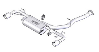 Borla 03-09 Mazda RX-8 1.3L Single Round Rolled Angle-Cut Cat-Back Exhaust 1014015