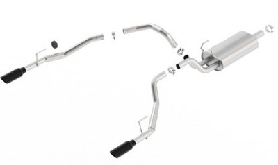 Borla 09-17 Ram 1500 5.7L V8 5in Single Tip Black Chrome Cat-Back Touring Exhaust Through Bumper 140552BC Borla 09-17 Ram 1500 5.7L V8 5in Single Tip Black Chrome Cat-Back Touring Exhaust Through Bumper 140552BC