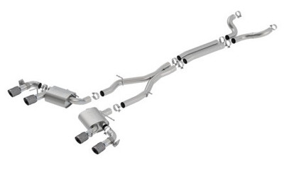 Borla 17-18 Chevrolet Camaro ZL1 6.2L V8 S Type Catback Exhaust w/ Dual Mode Valves CF Black Anod 140726CFBA Borla 17-18 Chevrolet Camaro ZL1 6.2L V8 S Type Catback Exhaust w/ Dual Mode Valves CF Black Anod 140726CFBA