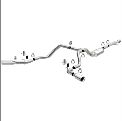 MagnaFlow 2019 Chevy Silverado 1500 V8 5.3L Street Series Dual Split Exit Exhaust w/ Polished Tips 19473