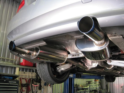 HKS 07-08 BMW 335i Sedan Only Legamax Hi-Power Dual SOS304 Ti-Tip Catback Exhaust 31013-BG002