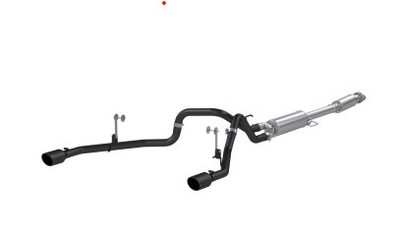 MBRP 2021+ F-150 2.7L/ 3.5L Ecoboost, 5.0L 3in Cat Back 2.5in Dual Split Rear - Black Coated S5215BLK