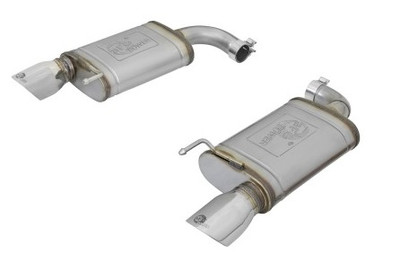aFe MACHForce XP 2.5in 409 Stainless Axle Back Exhaust w/Stainless Tips 15-17 Ford Mustang I4-2.3L 49-43085-P