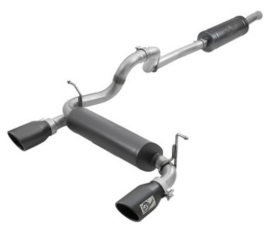 aFe Rebel Series 2.5in 304 SS Cat-Back Exhaust w/ Black Tips 2018+ Jeep Wrangler (JL) V6 3.6L 49-38066-B aFe Rebel Series 2.5in 304 SS Cat-Back Exhaust w/ Black Tips 2018+ Jeep Wrangler (JL) V6 3.6L 49-38066-B