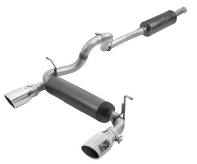 Rebel Series 2.5in 304 SS Cat-Back Exhaust w/ Polished Tips 2018+ Jeep Wrangler (JL) V6 3.6L 49-38066-P Rebel Series 2.5in 304 SS Cat-Back Exhaust w/ Polished Tips 2018+ Jeep Wrangler (JL) V6 3.6L 49-38066-P