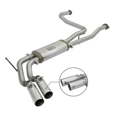 aFe Rebel Series 3in SS Cat-Back Exhaust System w/ Polished Tip 04-15 Nissan Titan V8 5.6L 49-46124-P