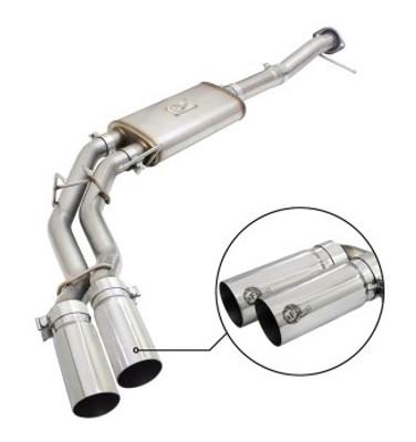 aFe Rebel Exhausts 3in SS Cat-Back 09-14 Ford F-150 4.6/5.0/5.4L w/ Polished Tips 49-43080-P