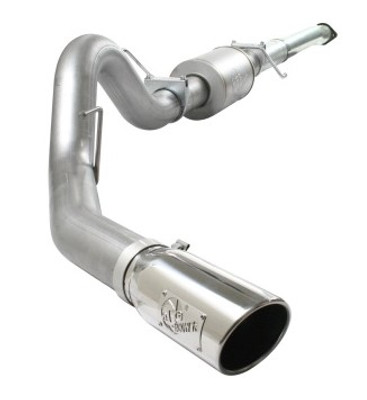 aFe Atlas Exhaust 4in Aluminized Cat-Back w/ 304 SS Polished Tip 11-13 Ford F-150 EcoBoost V6 3.5L 49-03041-P
