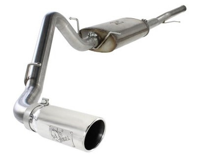 aFe MACHForce XP Exh CB,Stainless steel GM Silverado/Sierra 1500 2014 V*-5.3/6.2L Polished tip 49-44038-P