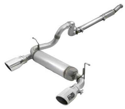 aFe Rebel Series 409 Stainless Steel Cat-Back Exhaust 18-21 Jeep Wrangler JL 2.0L (t) - Polished Tip 49-48096-P