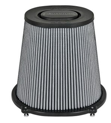 aFe Quantum Pro DRY S Air Filter Flat Top - 5in Flange x 9in Height 21-90098