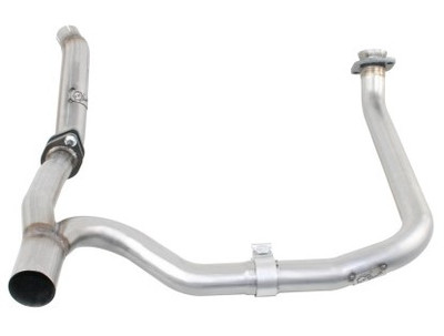 aFe Twisted Steel Delete Down-Pipe and Y-Pipe 2 to 2-1/2in Alum Steel Exhaust 12-16 Jeep Wrangler 48-06210