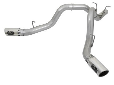 aFe ATLAS 4in DPF-Back Alum Steel Exhaust System w/Dual Exit Polished Tip 2017 GM Duramax 6.6L (td) 49-04086-P aFe ATLAS 4in DPF-Back Alum Steel Exhaust System w/Dual Exit Polished Tip 2017 GM Duramax 6.6L (td) 49-04086-P