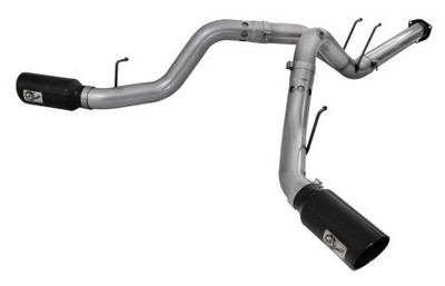 aFe Large Bore-HD 4in 409 Stainless Steel DPF-Back Exhaust w/Black Tip 15-16 Ford Diesel V8 Trucks 49-43122-B aFe Large Bore-HD 4in 409 Stainless Steel DPF-Back Exhaust w/Black Tip 15-16 Ford Diesel V8 Trucks 49-43122-B