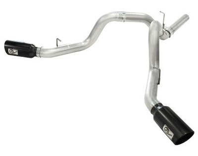 aFe MACHForce XP Exhaust Aluminized Dual Split DPF Back 11-15 GM Diesel Truck V8-6.6L (td) (BLK tip) 49-04043-B aFe MACHForce XP Exhaust Aluminized Dual Split DPF Back 11-15 GM Diesel Truck V8-6.6L (td) (BLK tip) 49-04043-B