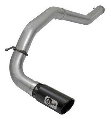 aFe LARGE Bore HD DPF-Back SS Exhaust w/ Black Tip 2016 Nissan Titan XD V8-5.0L (td) 49-46113-B
