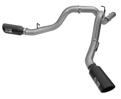 aFe LARGE Bore HD 4in Dual DPF-Back SS Exhaust w/Black Tip 16-17 GM Diesel Truck V8-6.6L (td) LML 49-44080-B aFe LARGE Bore HD 4in Dual DPF-Back SS Exhaust w/Black Tip 16-17 GM Diesel Truck V8-6.6L (td) LML 49-44080-B