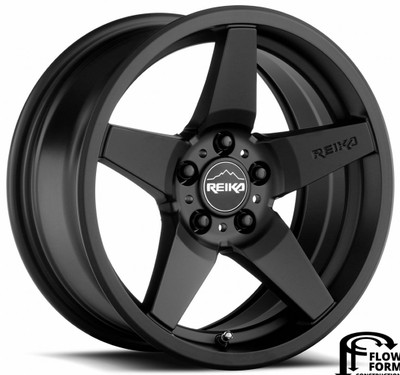 (Clearance - No Returns) 15x7 Reika R15 Seeker Satin Black (Flow Formed) 5x100 15mm (Clearance - No Returns) 15x7 Reika R15 Seeker Satin Black (Flow Formed) 5x100 15mm