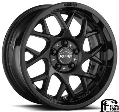 (Clearance - No Returns) 17x8 Reika R25 Detour Gloss Black 5x4.5/114.3 38mm (Clearance - No Returns) 17x8 Reika R25 Detour Gloss Black 5x4.5/114.3 38mm