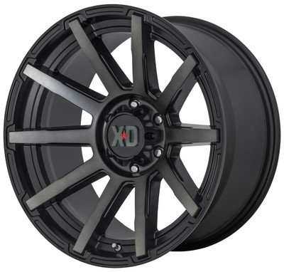 (Clearance - No Returns) 20x10 XD Series XD847 Outbreak Satin Black w/ Gray Tint 5x5/127 12mm (Clearance - No Returns) 20x10 XD Series XD847 Outbreak Satin Black w/ Gray Tint 5x5/127 12mm