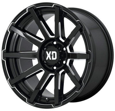 (Clearance - No Returns) 22x10 XD Series XD847 Outbreak Gloss Black Milled 5x5/127 -18mm