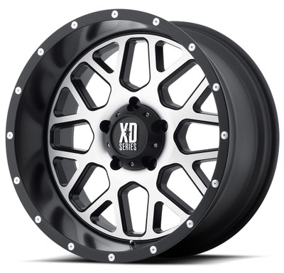 (Clearance - No Returns) 20x12 XD Series XD820 Grenade Satin Black w/ Machined Face (* May Require Trimming) 5x5/127 -44mm (Clearance - No Returns) 20x12 XD Series XD820 Grenade Satin Black w/ Machined Face (* May Require Trimming) 5x5/127 -44mm
