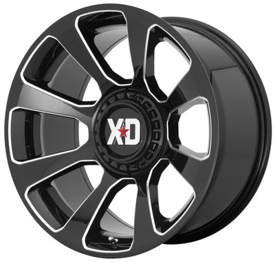 (Clearance - No Returns) 20x9 XD Series XD854 Reactor Gloss Black Milled 5x5/127 5x5.5/139.7 0mm