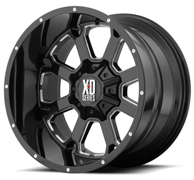 20x9 XD Series XD825 Buck 25 Gloss Black Milled 6x135 6x5.5/139.7 0mm