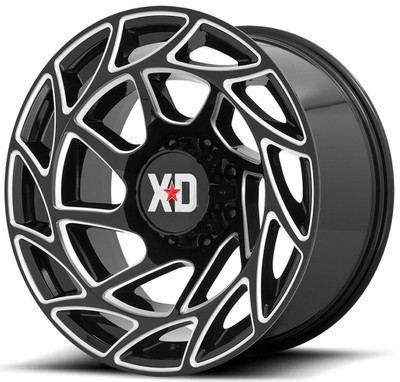 (Clearance - No Returns) 20x9 XD Series XD860 Onslaught Gloss Black Milled 8x6.5/165 0mm (Clearance - No Returns) 20x9 XD Series XD860 Onslaught Gloss Black Milled 8x6.5/165 0mm