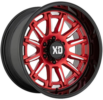 (Clearance - No Returns) 20x10 XD Series XD865 Candy Red Milled w/ Black Lip 6x135 -18mm (Clearance - No Returns) 20x10 XD Series XD865 Candy Red Milled w/ Black Lip 6x135 -18mm