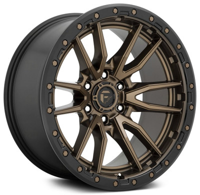 18x9 Fuel Off-Road Rebel 6 Bronze w/ Black Lip D681 (6 Lug) 6x135 -12mm