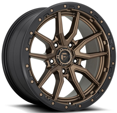 20x10 Fuel Off-Road Rebel 5 Bronze w/ Black Lip D681 (5 Lug) 5x5/127 -18mm 20x10 Fuel Off-Road Rebel 5 Bronze w/ Black Lip D681 (5 Lug) 5x5/127 -18mm