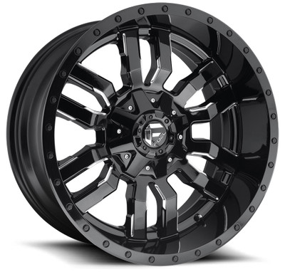 18X9 Fuel Off-Road Sledge Gloss Black Milled D595 6x135 6x5.5/139.7 1mm 18X9 Fuel Off-Road Sledge Gloss Black Milled D595 6x135 6x5.5/139.7 1mm