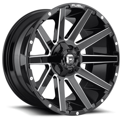 24x12 Fuel Off-Road Contra Gloss Black Milled D615 (* May Require Trimming) 5x5.5/139.7 5x150 -44mm 24x12 Fuel Off-Road Contra Gloss Black Milled D615 (* May Require Trimming) 5x5.5/139.7 5x150 -44mm