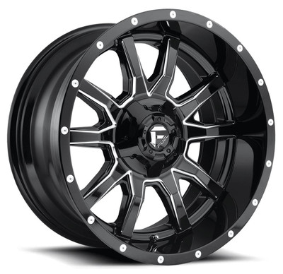 22x12 Fuel Off-Road Vandal Gloss Black Milled D627 (* May Require Trimming) 6x135 6x5.5/139.7 -45mm