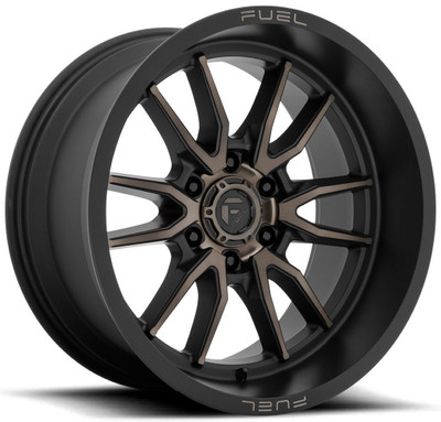 (Clearance - No Returns) 24x12 Fuel Off-Road Clash 6 Matte Black w/ Double Dark Tint D762 (* May Require Trimming) 6x5.5/139.7 -44mm