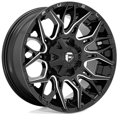 20x10 Fuel Off-Road Twitch Gloss Black Milled D769 8x6.5/165 -18mm 20x10 Fuel Off-Road Twitch Gloss Black Milled D769 8x6.5/165 -18mm