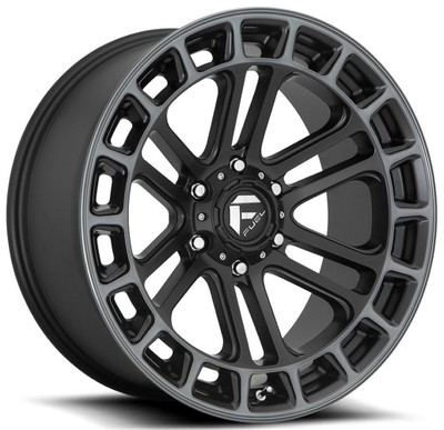 (Clearance - No Returns) 20x10 Fuel Off-Road Heater Matte Black Machined w/ Dark Tint D720 6x135 -18mm (Clearance - No Returns) 20x10 Fuel Off-Road Heater Matte Black Machined w/ Dark Tint D720 6x135 -18mm